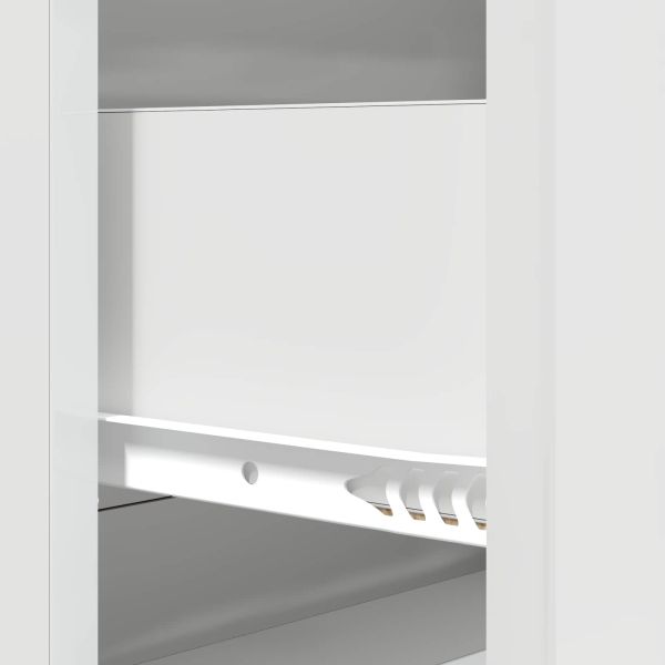 Чекмеджетен шкаф Бял гланц 66 x 34,5 x 90 см