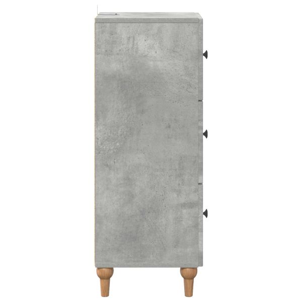 Чекмеджетен шкаф Бетонно сиво 33 x 34,5 x 90 см