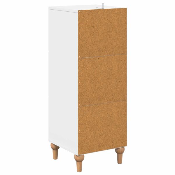 Чекмеджетен шкаф Бял гланц 33 x 34,5 x 90 см