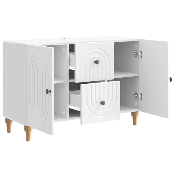 ТВ шкаф Бял гланц 89 x 34,5 x 60 см Инженерна дървесина