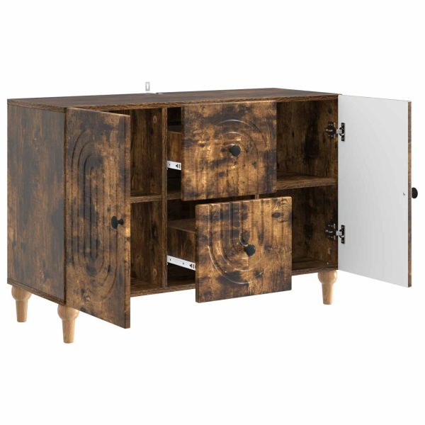 ТВ шкаф Опушен дъб 89 x 34,5 x 60 см Инженерна дървесина