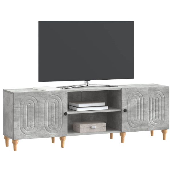 ТВ шкаф Бетонно сиво 150 x 31 x 50 см Инженерна дървесина