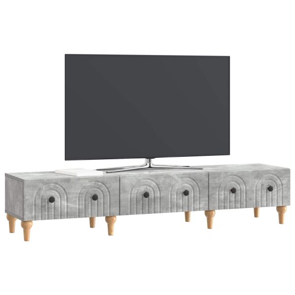 ТВ шкаф Бетонно сиво 147 x 34,5 x 30 см Инженерна дървесина