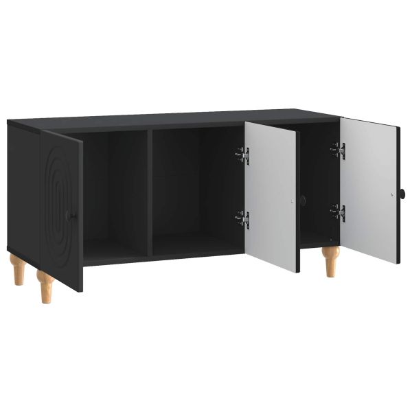 ТВ шкаф Черно 99 x 34,5 x 50 см Инженерна дървесина