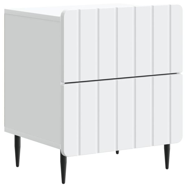 Нощен шкаф 2 pcs Бяло 43 x 34,5 x 49,5 см Инженерна дървесина
