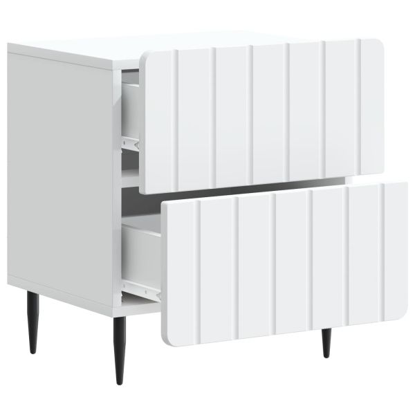 Нощен шкаф 2 pcs Бяло 43 x 34,5 x 49,5 см Инженерна дървесина