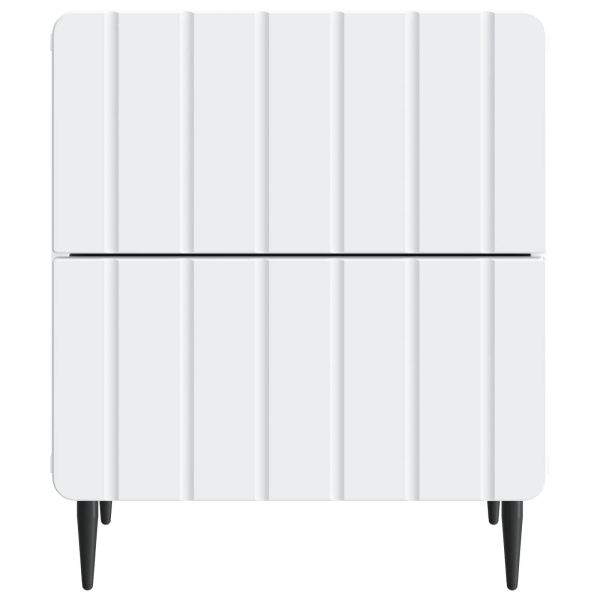 Нощен шкаф 2 pcs Бяло 43 x 34,5 x 49,5 см Инженерна дървесина
