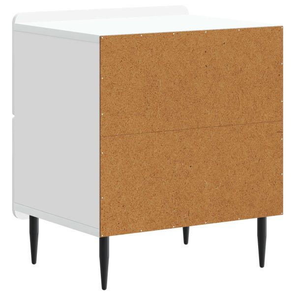 Нощен шкаф 2 pcs Бяло 43 x 34,5 x 49,5 см Инженерна дървесина