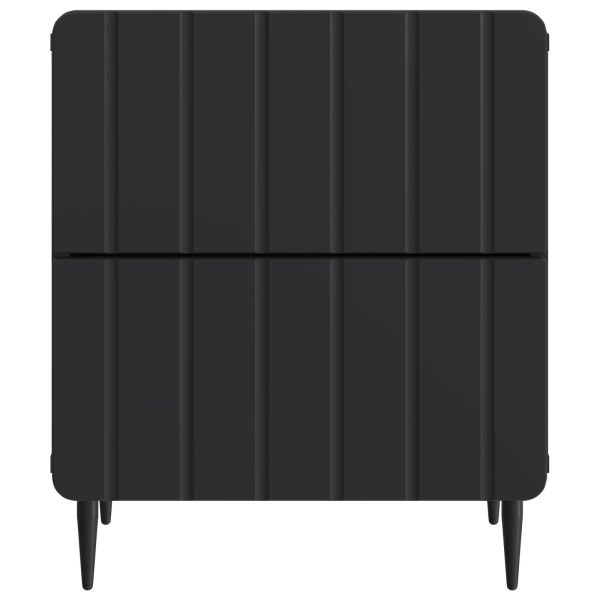 Нощен шкаф Черно 43 x 34,5 x 49,5 см Инженерна дървесина