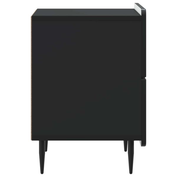 Нощен шкаф Черно 43 x 34,5 x 49,5 см Инженерна дървесина