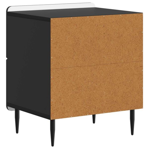 Нощен шкаф Черно 43 x 34,5 x 49,5 см Инженерна дървесина