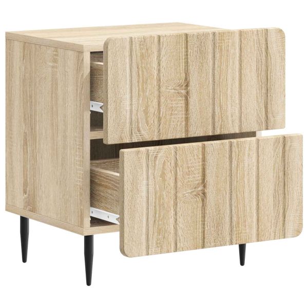 Нощен шкаф с чекмедже 2 pcs Дъб сонома 43 x 34,5 x 49,5 см