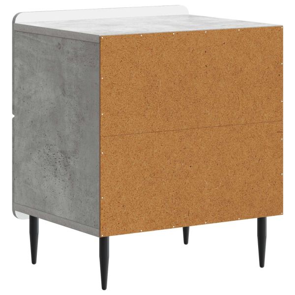 Нощен шкаф Бетонно сиво 43 x 34,5 x 49,5 см Инженерна дървесина