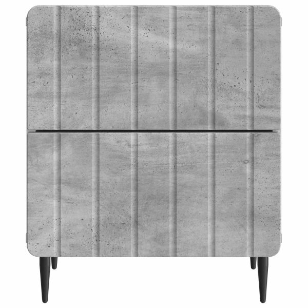 Нощен шкаф с чекмедже 2 pcs Бетонно сиво 43 x 34,5 x 49,5 см