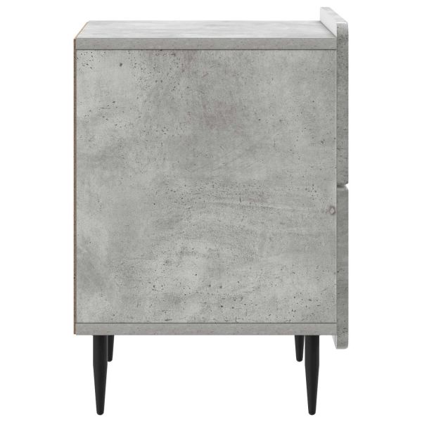 Нощен шкаф с чекмедже 2 pcs Бетонно сиво 43 x 34,5 x 49,5 см