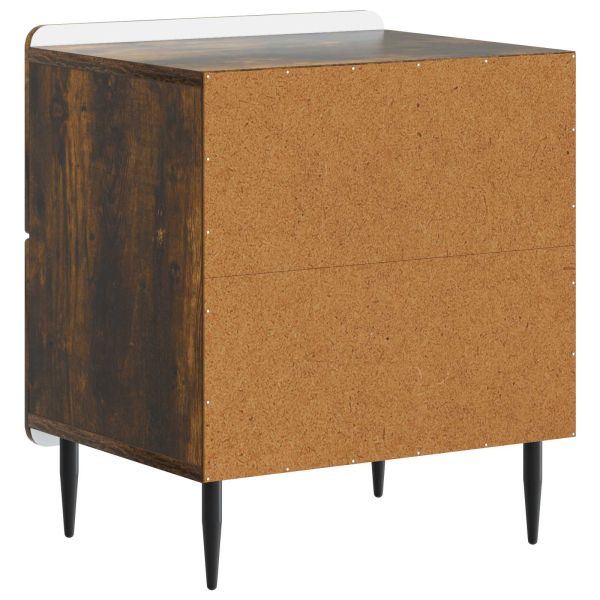 Нощен шкаф Опушен дъб 43 x 34,5 x 49,5 см Инженерна дървесина