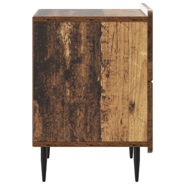 Нощен шкаф с чекмедже 2 pcs Старо дърво 43 x 34,5 x 49,5 см