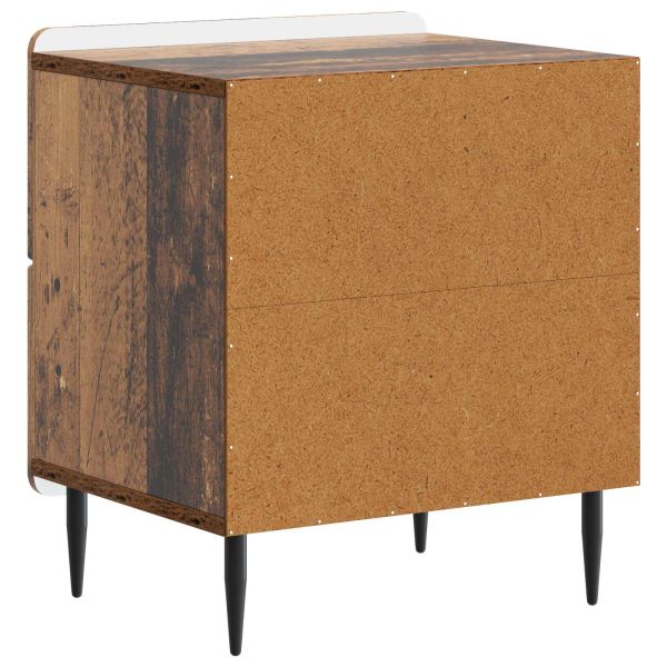 Нощен шкаф с чекмедже 2 pcs Старо дърво 43 x 34,5 x 49,5 см