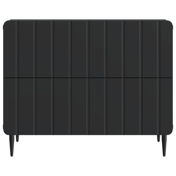 Нощен шкаф Черно 62 x 34,5 x 49,5 см Инженерна дървесина