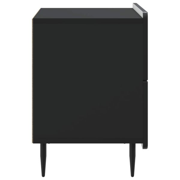 Нощен шкаф Черно 62 x 34,5 x 49,5 см Инженерна дървесина