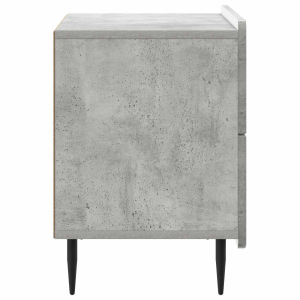 Нощен шкаф Бетонно сиво 62 x 34,5 x 49,5 см Инженерна дървесина