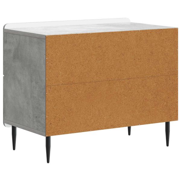 Нощен шкаф Бетонно сиво 62 x 34,5 x 49,5 см Инженерна дървесина