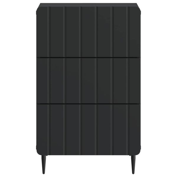 Нощен шкаф с чекмедже Черно 43x 41 x 68 см Инженерна дървесина
