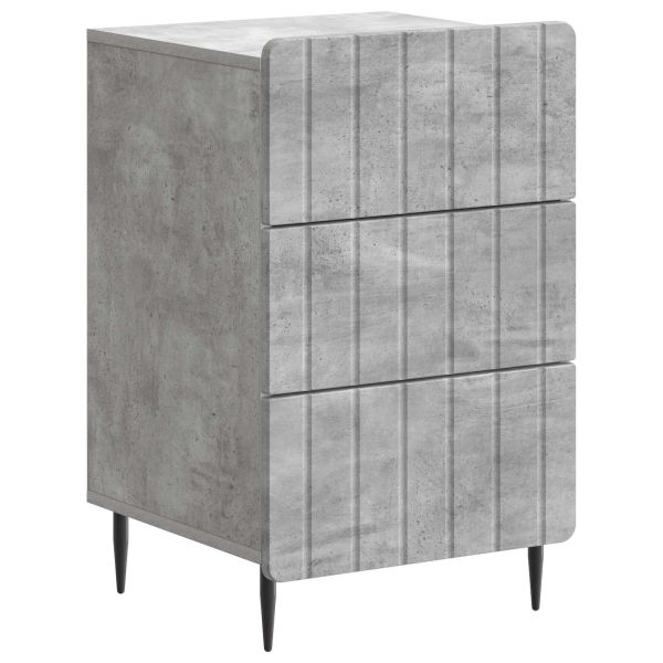 Нощен шкаф Бетонно сиво 43x 41 x 68 см Инженерна дървесина