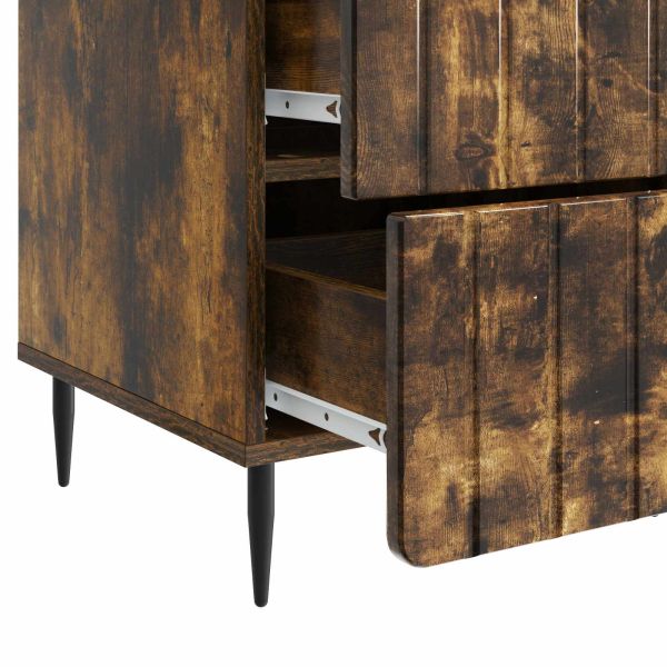 Нощен шкаф Опушен дъб 43x 41 x 68 см Инженерна дървесина