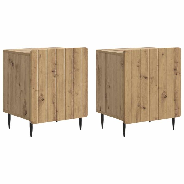 Нощен шкаф 2 pcs Дъб артизан 43 x 34,5 x 52 см