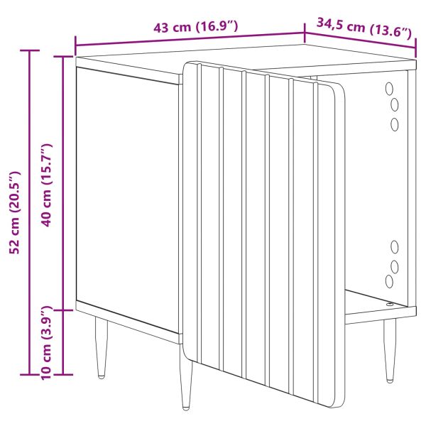 Нощен шкаф 2 pcs Дъб артизан 43 x 34,5 x 52 см