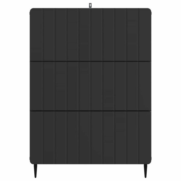 Чекмеджетен шкаф Черно 66 x 34,5 x 92 см Инженерна дървесина
