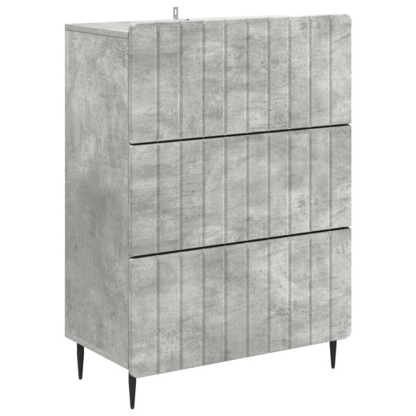 Чекмеджетен шкаф Бетонно сиво 66 x 34,5 x 92 см