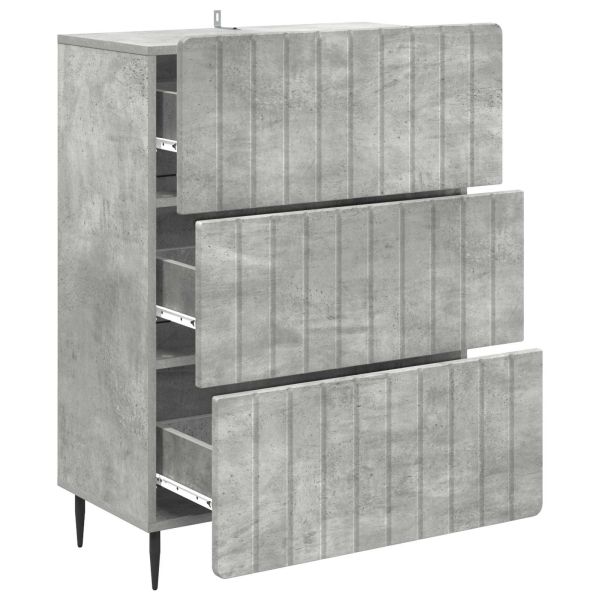 Чекмеджетен шкаф Бетонно сиво 66 x 34,5 x 92 см