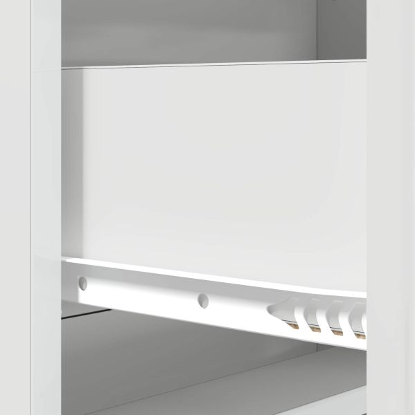 Чекмеджетен шкаф Бял гланц 66 x 34,5 x 92 см