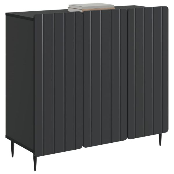 Служебен шкаф Черно 89 x 34,5 x 82 см Инженерна дървесина