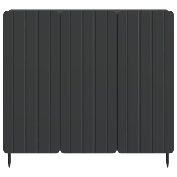 Служебен шкаф Черно 89 x 34,5 x 82 см Инженерна дървесина