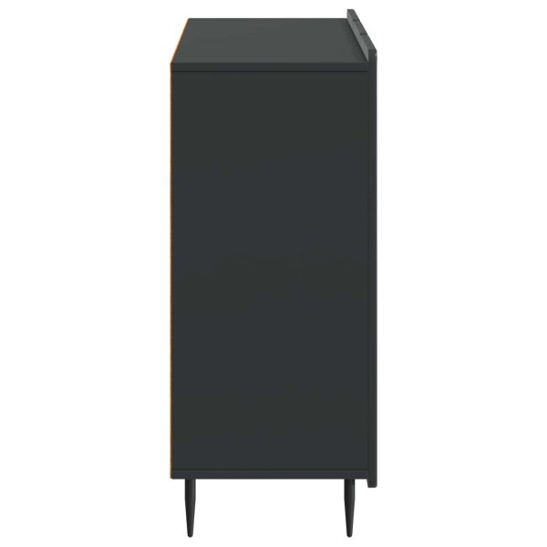 Служебен шкаф Черно 89 x 34,5 x 82 см Инженерна дървесина