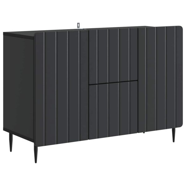 Служебен шкаф Черно 89 x 34,5 x 62 см Инженерна дървесина