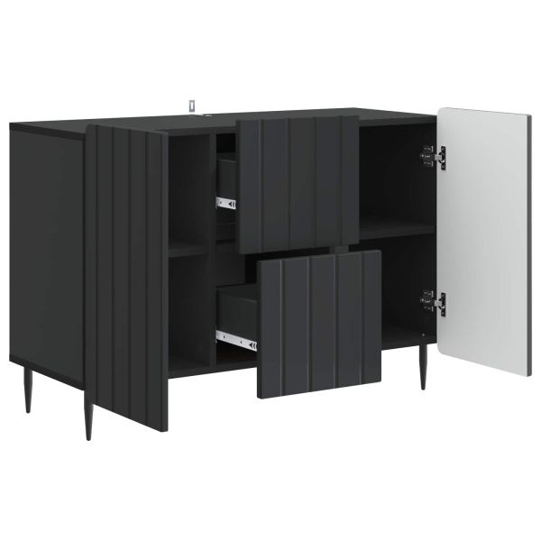 Служебен шкаф Черно 89 x 34,5 x 62 см Инженерна дървесина