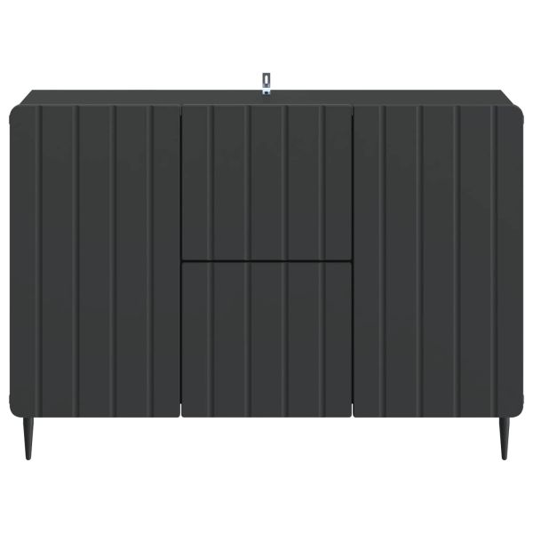 Служебен шкаф Черно 89 x 34,5 x 62 см Инженерна дървесина