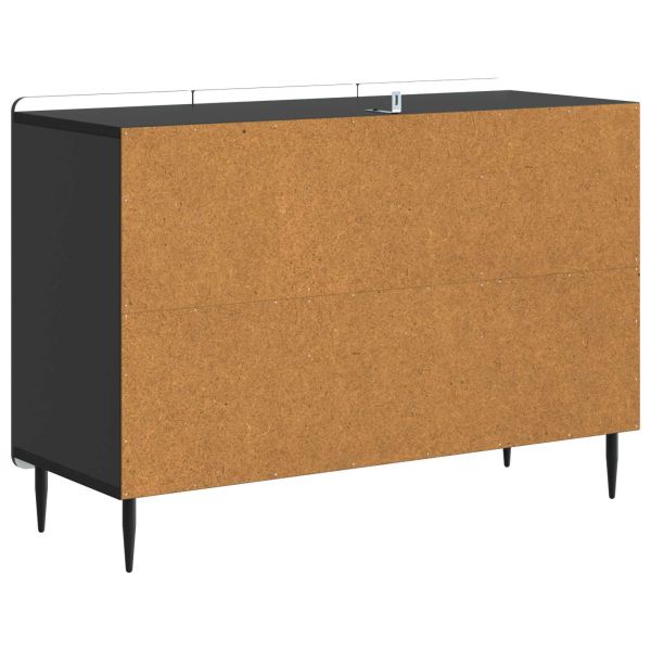 Служебен шкаф Черно 89 x 34,5 x 62 см Инженерна дървесина