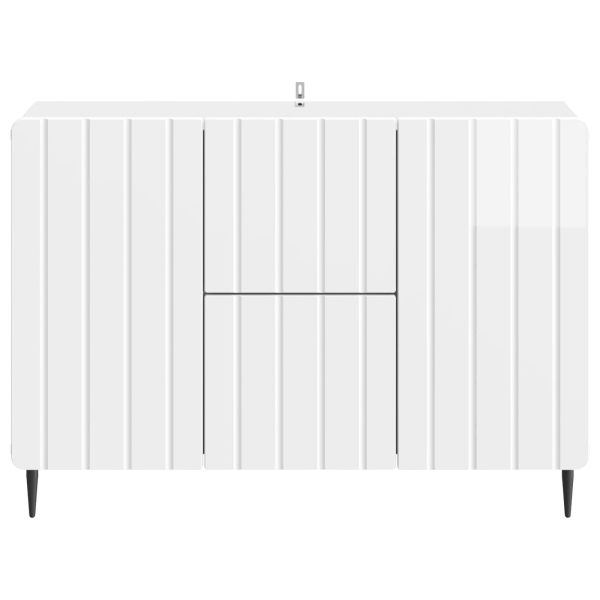 Служебен шкаф Бял гланц 89 x 34,5 x 62 см Инженерна дървесина