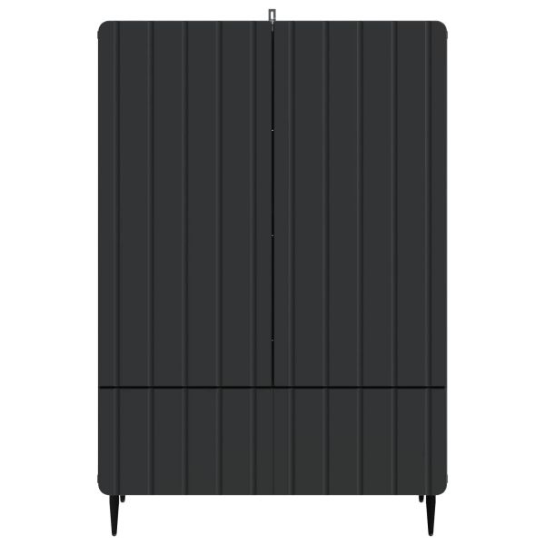 Служебен шкаф Черно 66 x 34,5 x 97 см Инженерна дървесина