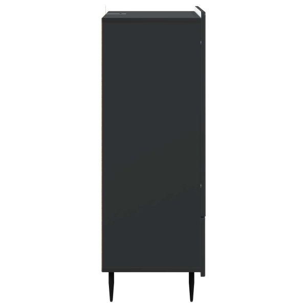 Служебен шкаф Черно 66 x 34,5 x 97 см Инженерна дървесина