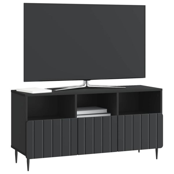 ТВ шкаф с чекмедже Черно 102 x 34,5 x 50 см Инженерна дървесина