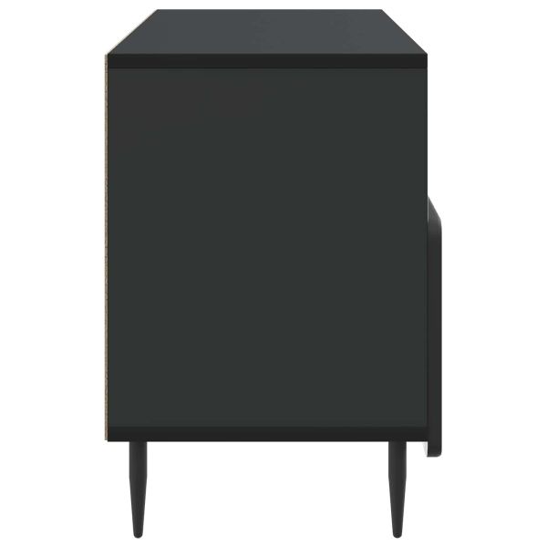 ТВ шкаф с чекмедже Черно 102 x 34,5 x 50 см Инженерна дървесина
