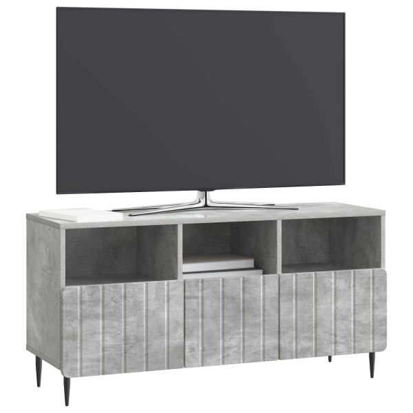 ТВ шкаф Бетонно сиво 102 x 34,5 x 50 см Инженерна дървесина