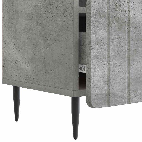 ТВ шкаф Бетонно сиво 102 x 34,5 x 50 см Инженерна дървесина