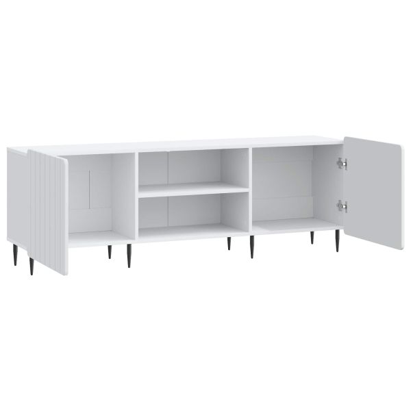 ТВ шкаф Бяло 150 x 31 x 52 см Инженерна дървесина